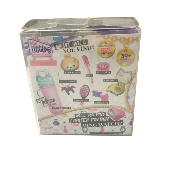 Real Littles Handbags 6+ Purse Holographic Silver Bow Design Mystery Accessory - Picture 2 of 2